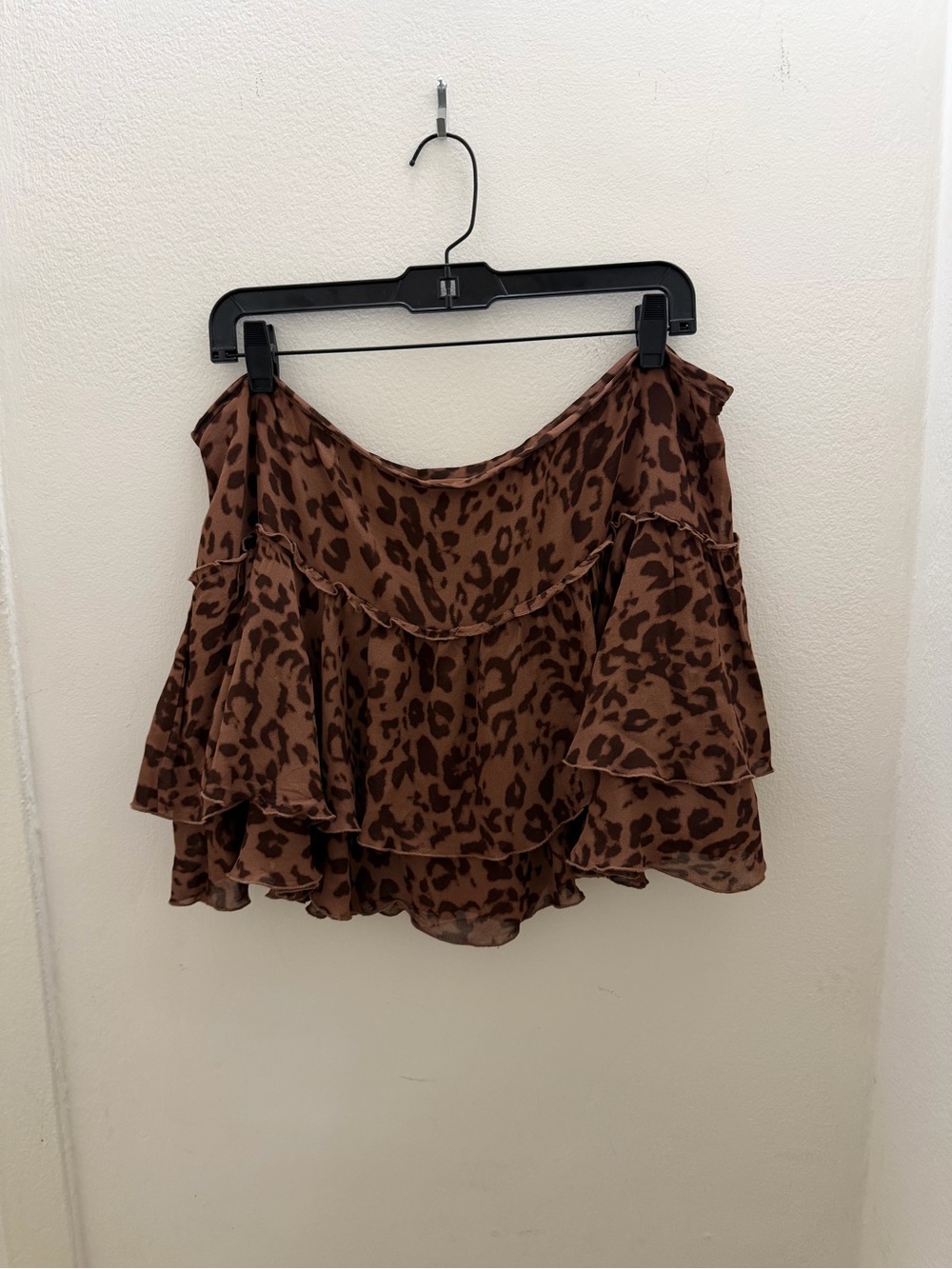 Reformation Adina Mini Skirt in Leopard